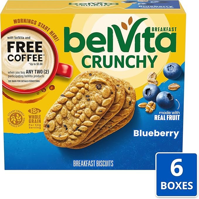belVita Breakfast Bars Biscuits, Blueberry, 30 Total Packs, 6 Boxes (4 Biscuits Per Pack) - Image 4