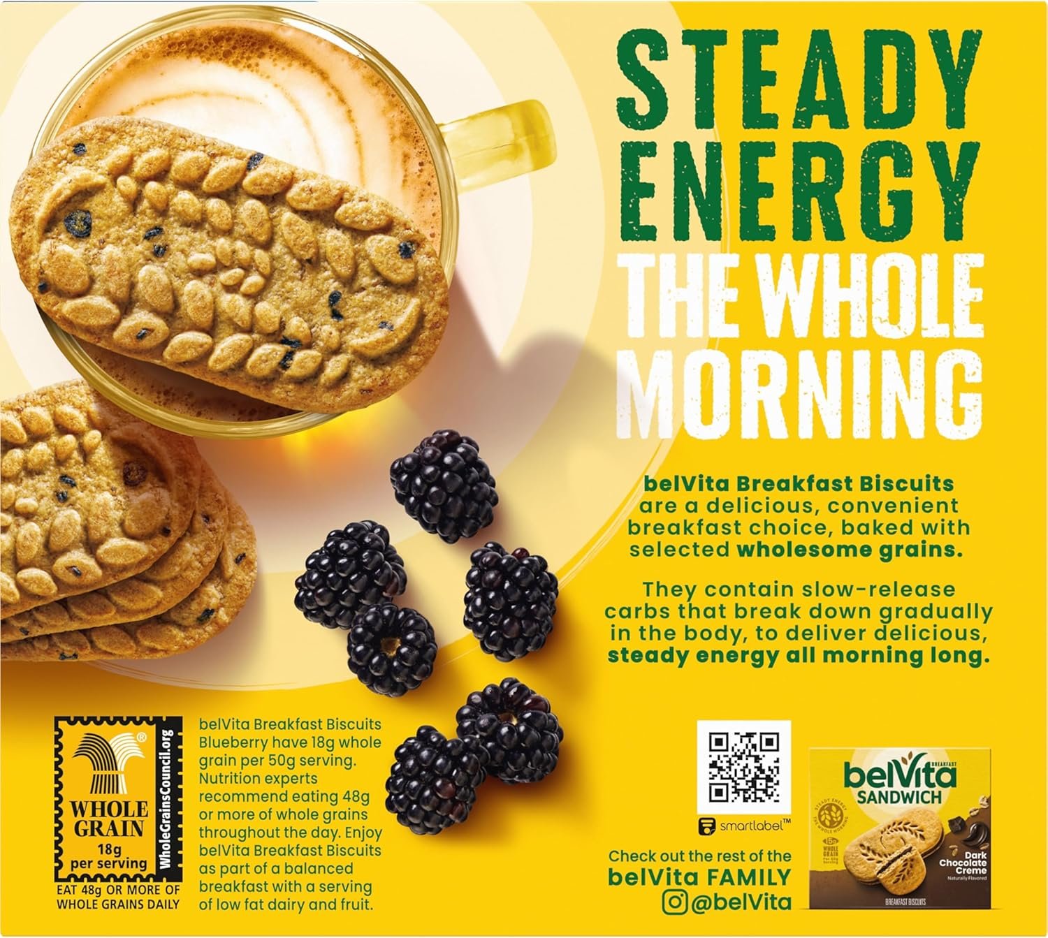 belVita Breakfast Bars Biscuits, Blueberry, 30 Total Packs, 6 Boxes (4 Biscuits Per Pack) - Image 11